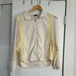 NIKE Women's Cream and Yellow Sheer Jacket